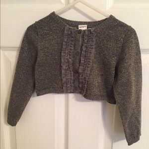 Grey and gold shimmer sweater